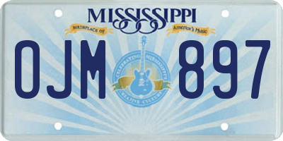 MS license plate OJM897