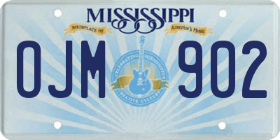 MS license plate OJM902