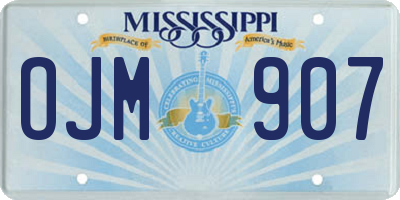 MS license plate OJM907