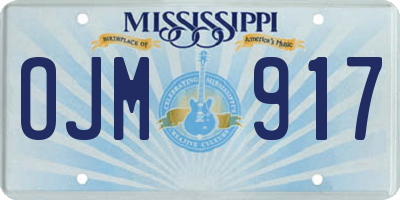 MS license plate OJM917