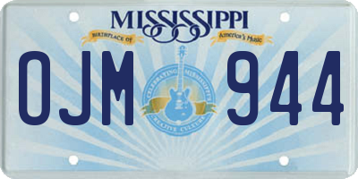 MS license plate OJM944