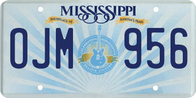 MS license plate OJM956