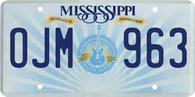 MS license plate OJM963