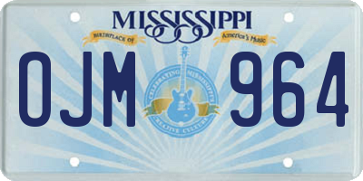 MS license plate OJM964