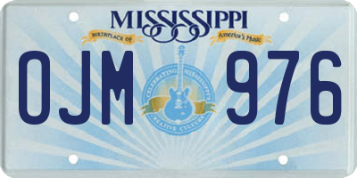 MS license plate OJM976