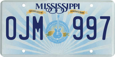 MS license plate OJM997