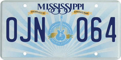 MS license plate OJN064