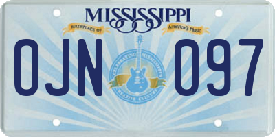 MS license plate OJN097