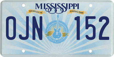 MS license plate OJN152