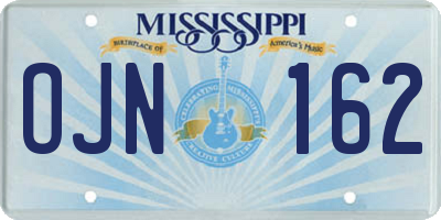 MS license plate OJN162