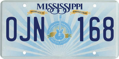 MS license plate OJN168