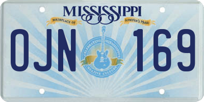 MS license plate OJN169