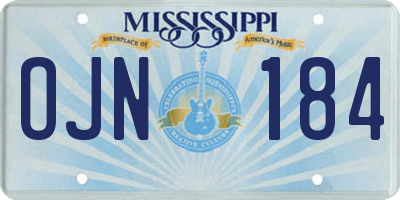 MS license plate OJN184