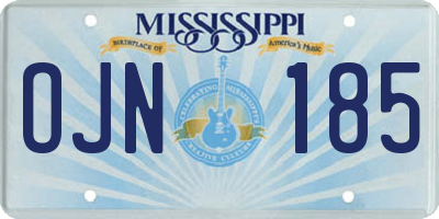 MS license plate OJN185
