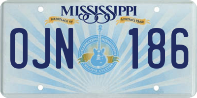 MS license plate OJN186