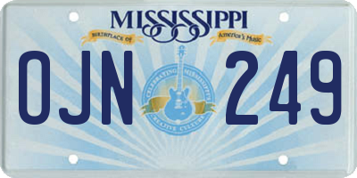 MS license plate OJN249