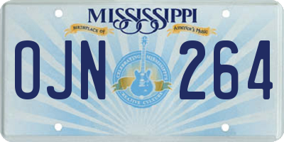 MS license plate OJN264