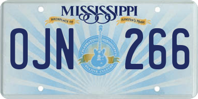MS license plate OJN266