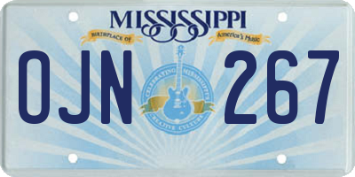 MS license plate OJN267