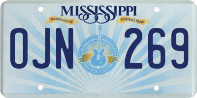 MS license plate OJN269