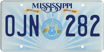 MS license plate OJN282