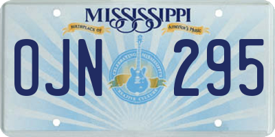MS license plate OJN295