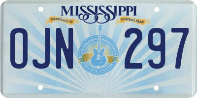 MS license plate OJN297