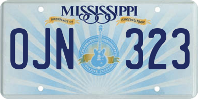 MS license plate OJN323