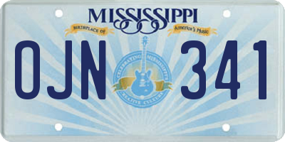 MS license plate OJN341