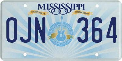 MS license plate OJN364