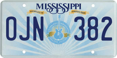 MS license plate OJN382