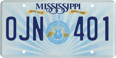 MS license plate OJN401