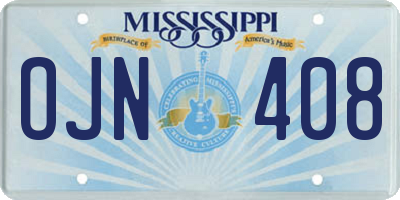 MS license plate OJN408