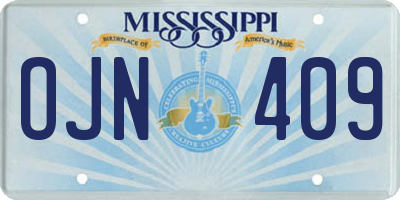 MS license plate OJN409