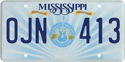 MS license plate OJN413