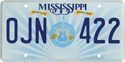 MS license plate OJN422