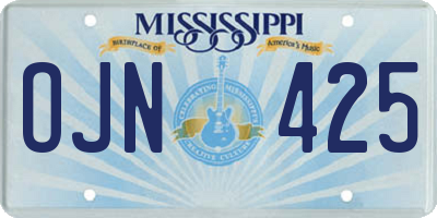 MS license plate OJN425