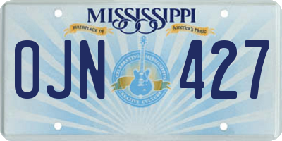 MS license plate OJN427