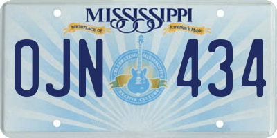 MS license plate OJN434