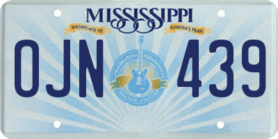 MS license plate OJN439