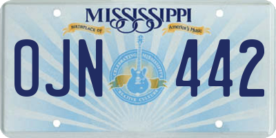 MS license plate OJN442