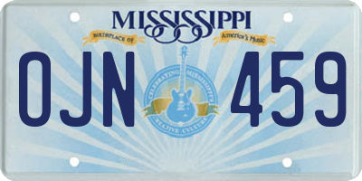 MS license plate OJN459