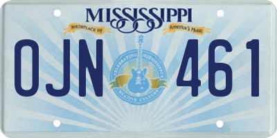 MS license plate OJN461