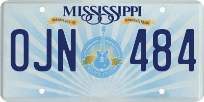 MS license plate OJN484