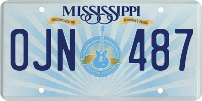MS license plate OJN487