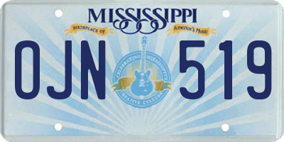 MS license plate OJN519
