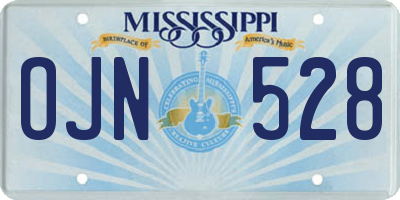 MS license plate OJN528