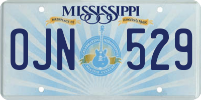 MS license plate OJN529