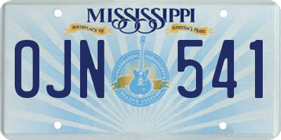 MS license plate OJN541