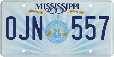 MS license plate OJN557
